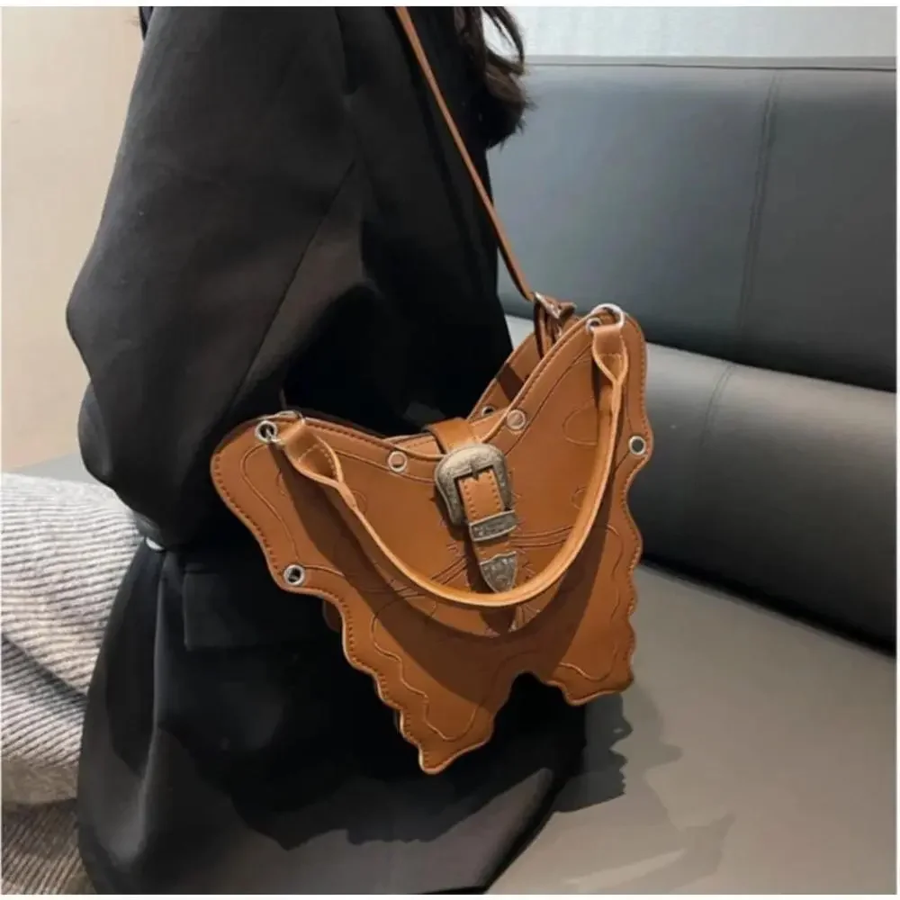 Butterfly Shaped Handbag In Brown - Picture 4 of 10